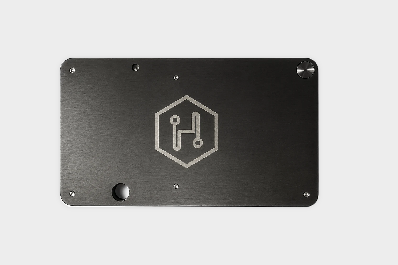 Geschlossene HODLWARE Recovery Plate aus Edelstahl mit Logo